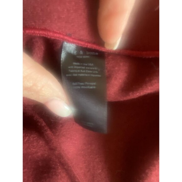 Rag And Bone Slade Wool Blazer In Black Cherry Size 0 - Picture 7 of 8